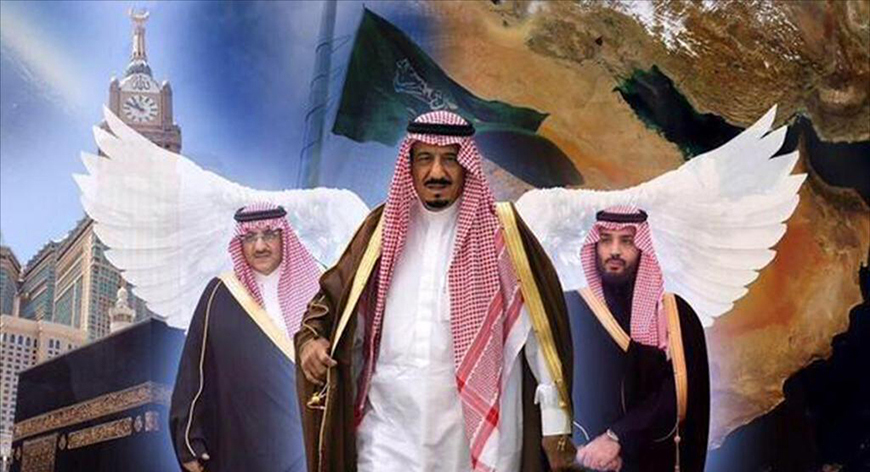 A Saudi government-issued photo celebrating Operation Decisive Storm reflects the new order of royal succession: MBN (left), who’s next in line for the throne; King Salman (center); and the second-in-line, MBS. 